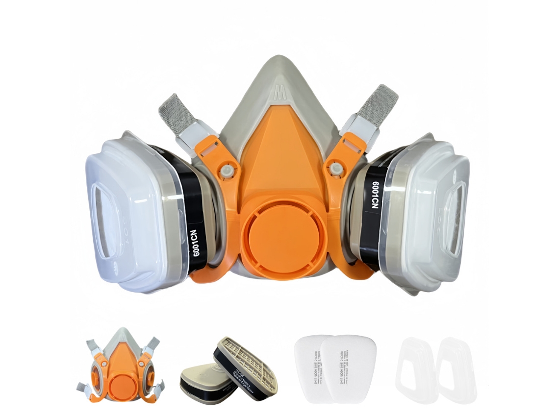 Máscara de gas, juego de 7 piezas para filtrar polvo y productos químicos en el aire Siurn