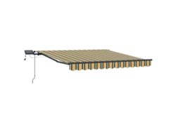 Toldo Retrátil MAISON EXCLUSIVE Verde e Amarelo 350 X 250 cm