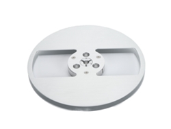 Carrete De Cinta Vacío De 7 1/4 Pulgadas Con 2 Orificios Para Máquina De Grabado De Bobina Abierta, Color Plata.