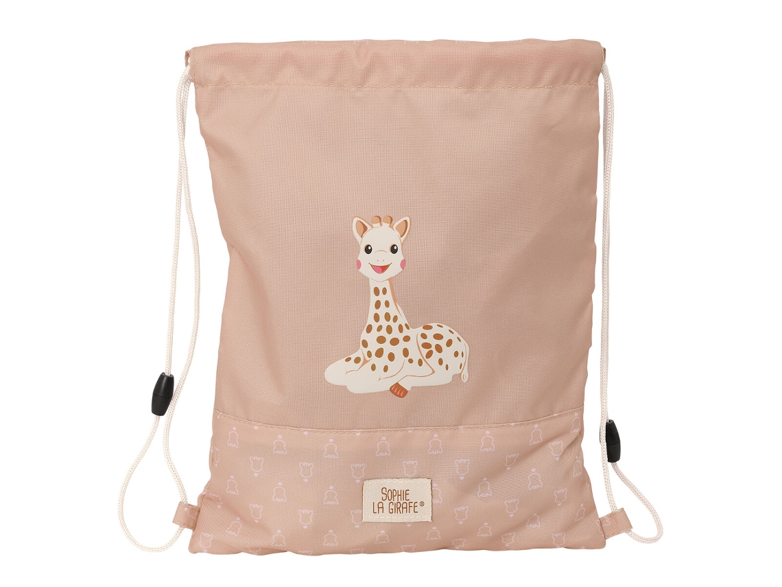 Bolsa Mochila con Cuerdas SOPHIE LA GIRAFE Beige 26 x 34 x 1 cm