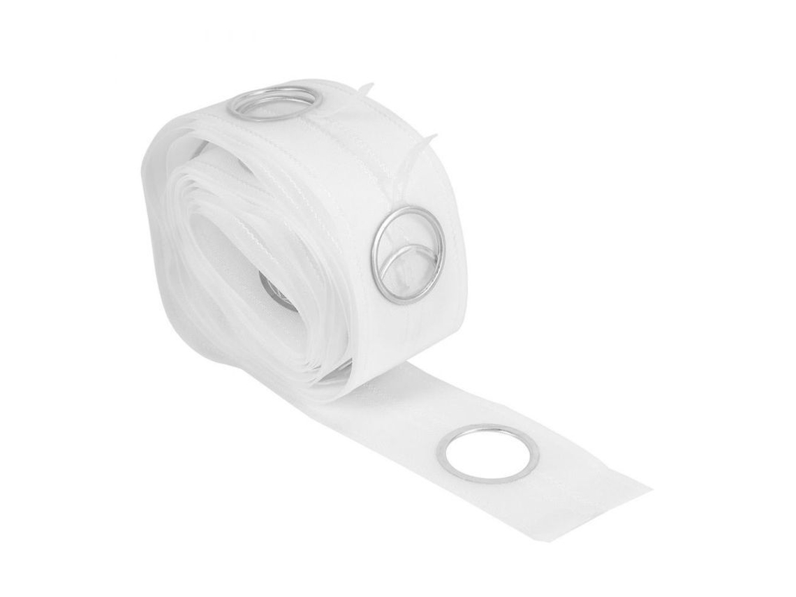 2026-6100-cinta De Cortina Ojal 5m Con 40 Anillos 42mm Interior 52mm Exterior Blanco Polipropileno Blanco