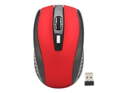 Mouse Sem Fio 2.4ghz 3 Níveis Dpi Ajustável Textura Fosca Compatível Com Computador E Laptop Vermelho