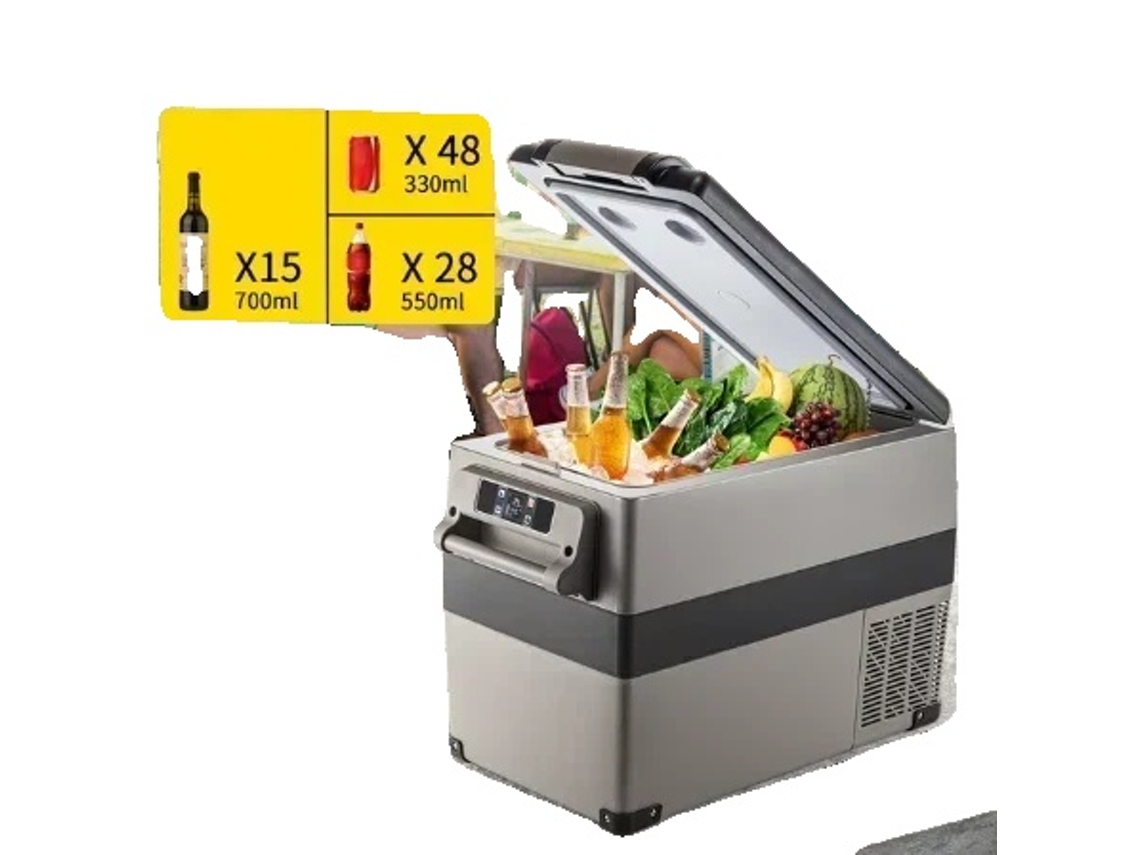 Refrigerador para coche, amplio rango de refrigeración, compatible con doble voltaje, 45 L OEM