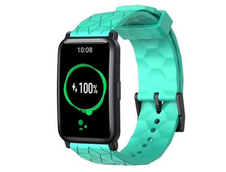 Correa de reloj inteligente para Honor Watch ES 20 mm Patrón de fútbol Correa de silicona de color sólido (verde azulado)