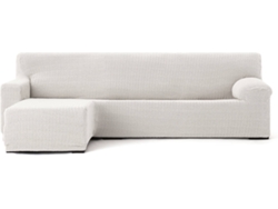 Funda de Chaise Longue Izquierda para Brazo Corto EYSA Premium Jaz Tejido Multielástico (250-360 cm - Poliéster y Algodón - Crudo)