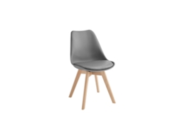Carlotta - Silla de polipropileno ecopiel gris oscuro 4 piezas STONES
