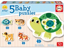 Puzzle EDUCA 5 Baby Puzzles Animales Domesticos (Edad Mínima: 1 Años - 3-5 Piezas)
