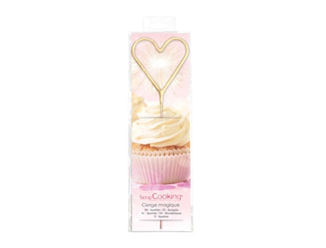 Vela mágica 18 cm - corazón