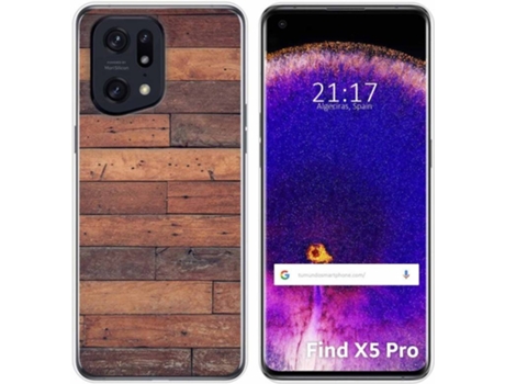 Carcasa para Oppo Find X5 Pro 5G TUMUNDOSMARTPHONE Dibujos Madera 03 Multicolor
