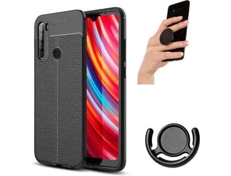 Carcasa, Soporte y Popsocket Xiaomi Redmi Note 8T Rugged Leather Negro