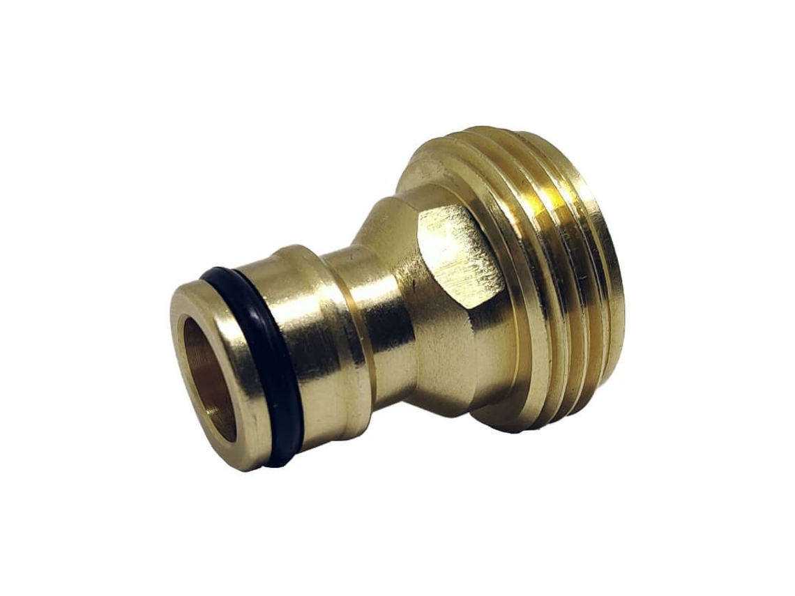 Adaptador de latón para grifos con rosca macho 3/4 Riegopro