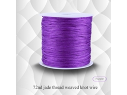 MEOIRUERY Cuerda de Nailon Morada 100 m x 0,8 mm para Nudo Chino, Cordón Rattail Macramé Shamballa