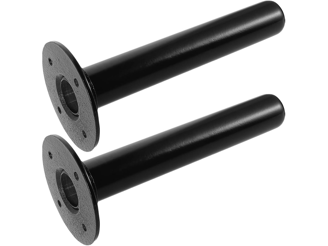 Juego de 2 soportes de pared de hierro para discos de pesas, levantamiento de pesas, deportes, uso doméstico.