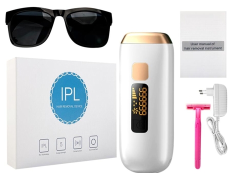 Depiladora de luz pulsada EZII T4 IPL cara y cuerpo blanco