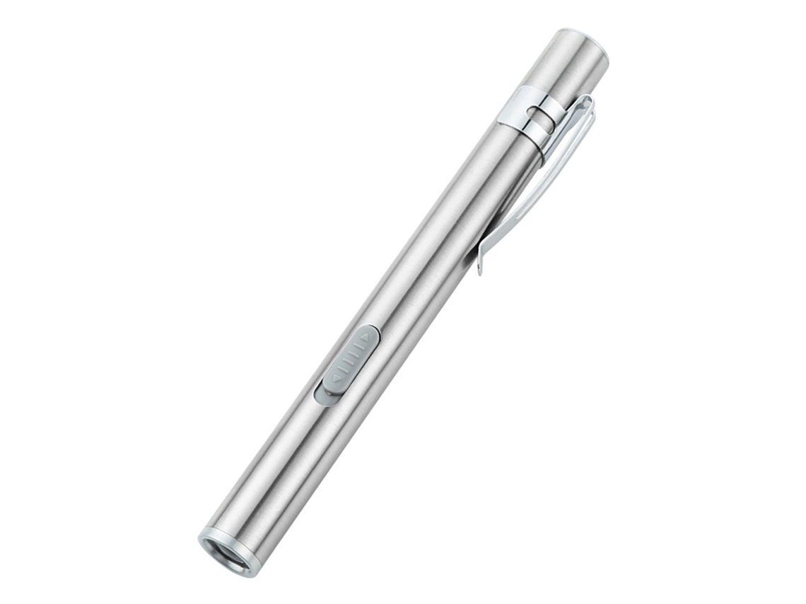 Linterna Led Usb Recargable, Linterna De Bolsillo Brillante De Acero Inoxidable Para Uso En Exteriores.
