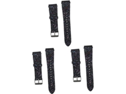 Conjunto De 3 Pulseiras De Couro Para Relógio, Para 2 Pessoas, Com Design Brilhante, Seguras E Confortáveis Para Festas.