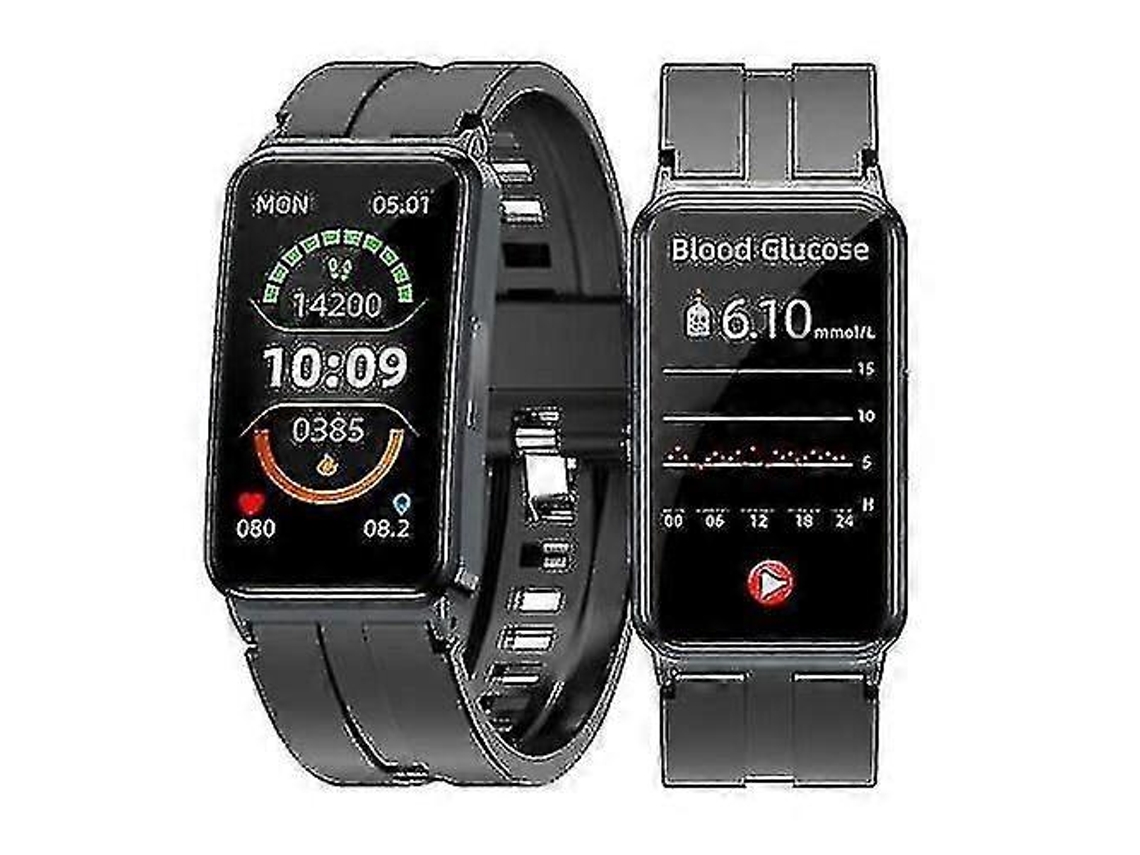 Reloj inteligente con monitor de glucosa en sangre, azúcar en sangre, temperatura corporal, ECG, HRV y resistente al agua. Envío gratuito. Ly Ebike.