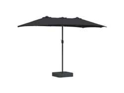 Sombrilla de jardín de poliéster negro 385x209x244 cm MAISON EXCLUSIVE