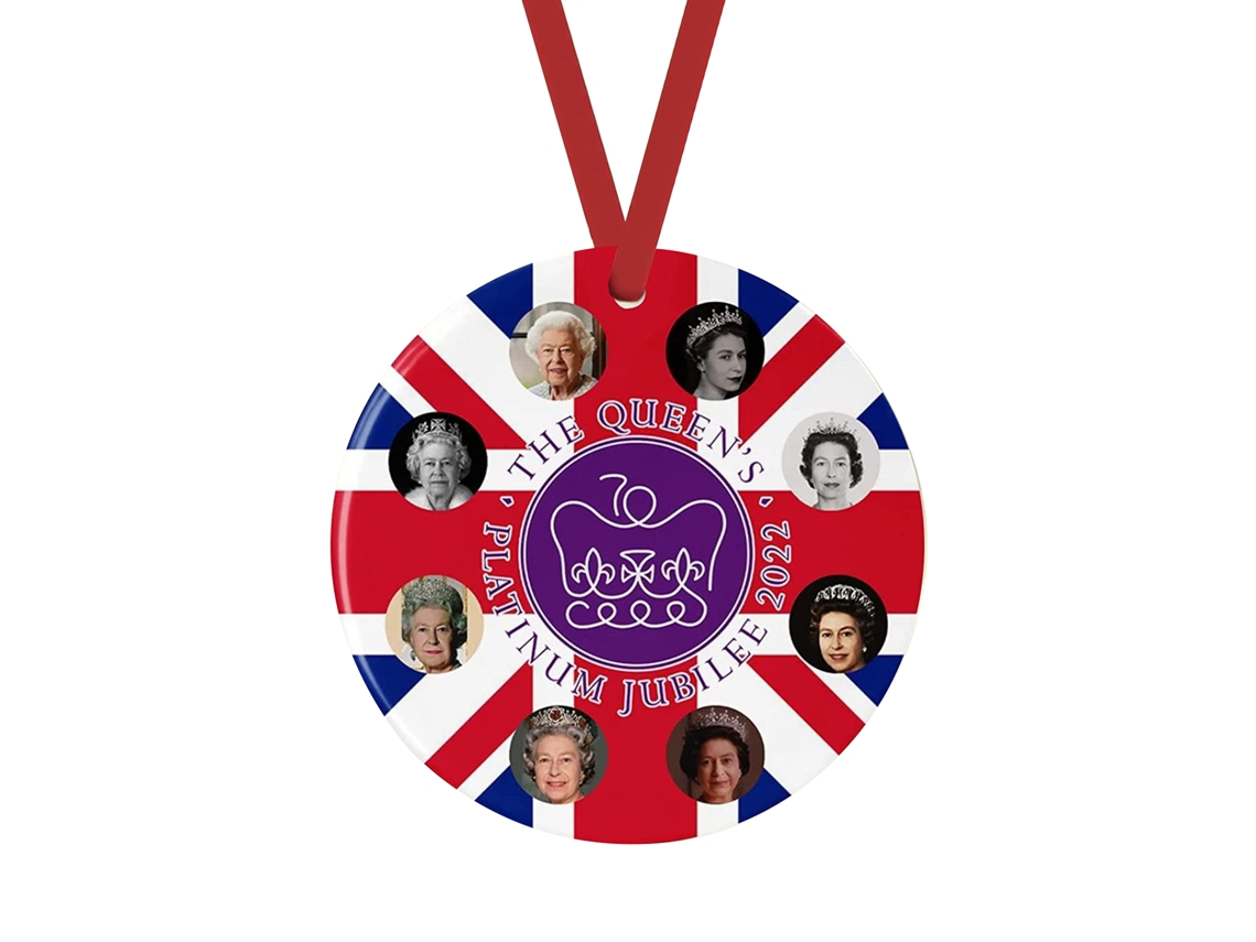 Colgante conmemorativo del 70.º aniversario de la vida de la Reina Británica.