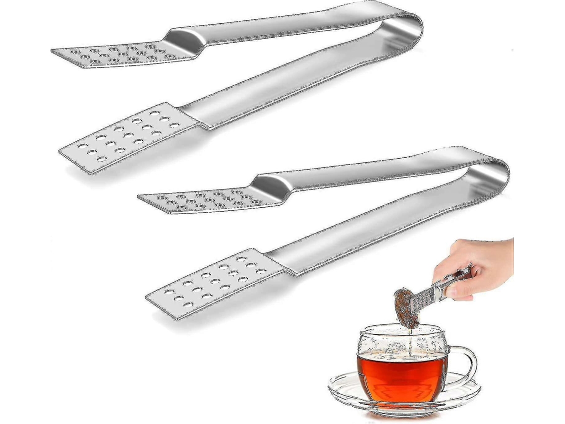 2 Piezas Prensa Bolsitas De Té Acero Inoxidable Largo Mango Multifuncional Resistente Al Calor Para Té Café Hielo