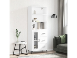 Aparador Alto Madera Contrachapada Blanco 69,5x34x180 Cm