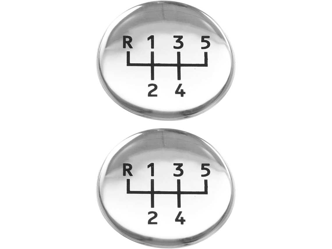 Juego De 2 Pegatinas Decorativas Para Coche Con Forma De Cabeza De Juego, Palanca Redonda...