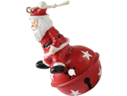 Campana navideña de resina y hierro para árbol de Navidad, decoración colgante con Papá Noel para fiestas navideñas, ligera y duradera Gokoco