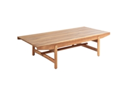 Mesa de centro Beliani Giaveno en madera de acacia, madera clara 145x79x38