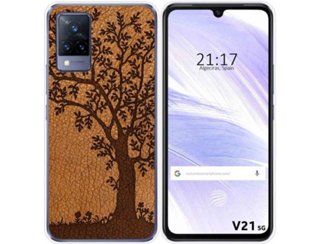 Carcasa Vivo V21 5G TUMUNDOSMARTPHONE Cuero 03 Multicolor