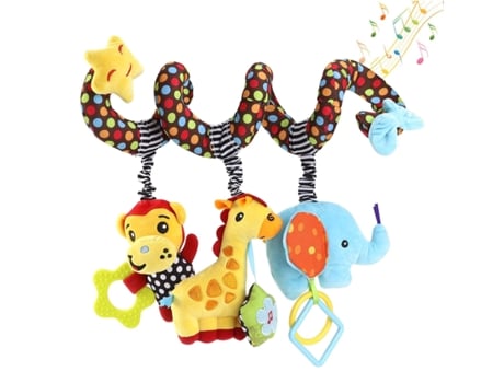 Juguetes colgantes para asiento de coche cuna móvil, willway bebé espiral juguetes de peluche para cuna cama cochecito asiento de coche JEDBESETZT