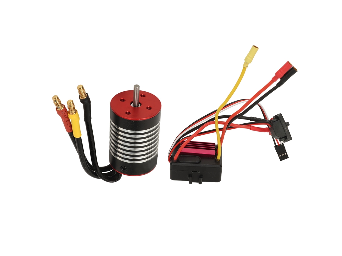 Kit De Motor Brushless 2430 3200kv Con Esc Impermeable De 35a Para Coches Rc A Escala 1/16 Y 1/18 - Traxxas Tamiya