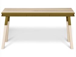 Escritorio MON PETIT MEUBLE FRANÇAIS Rectangular de Madera Maciza Con 1 Cajón 140 cm