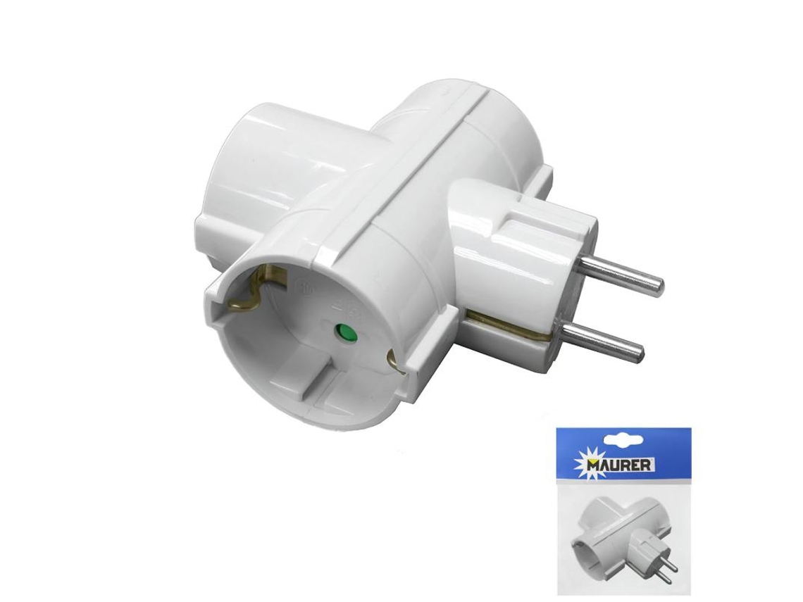 Adaptador / ladron triple schuko 16 a. 250 v.