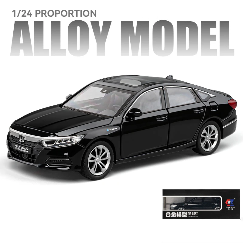 (negro) Modelo De Coche De Aleación Honda Accord 1:24