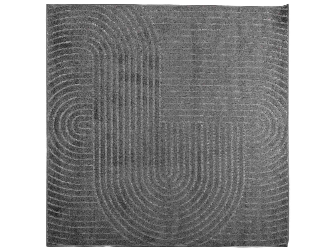 Alfombras De Área Palmeras Antracita 240 X 240 Cm Poliéster