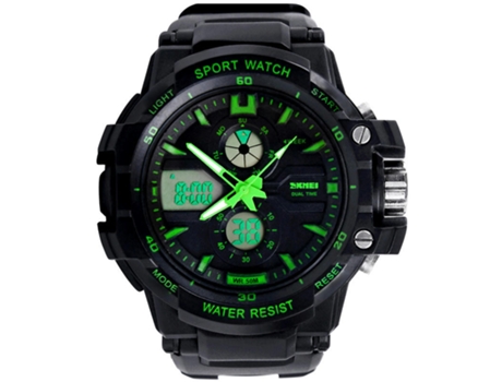 Relojes para Hombre Reloj de Pulsera Deportivo Impermeable al Aire Libre Relojes multifunción-Grande Verde LUUCOZK
