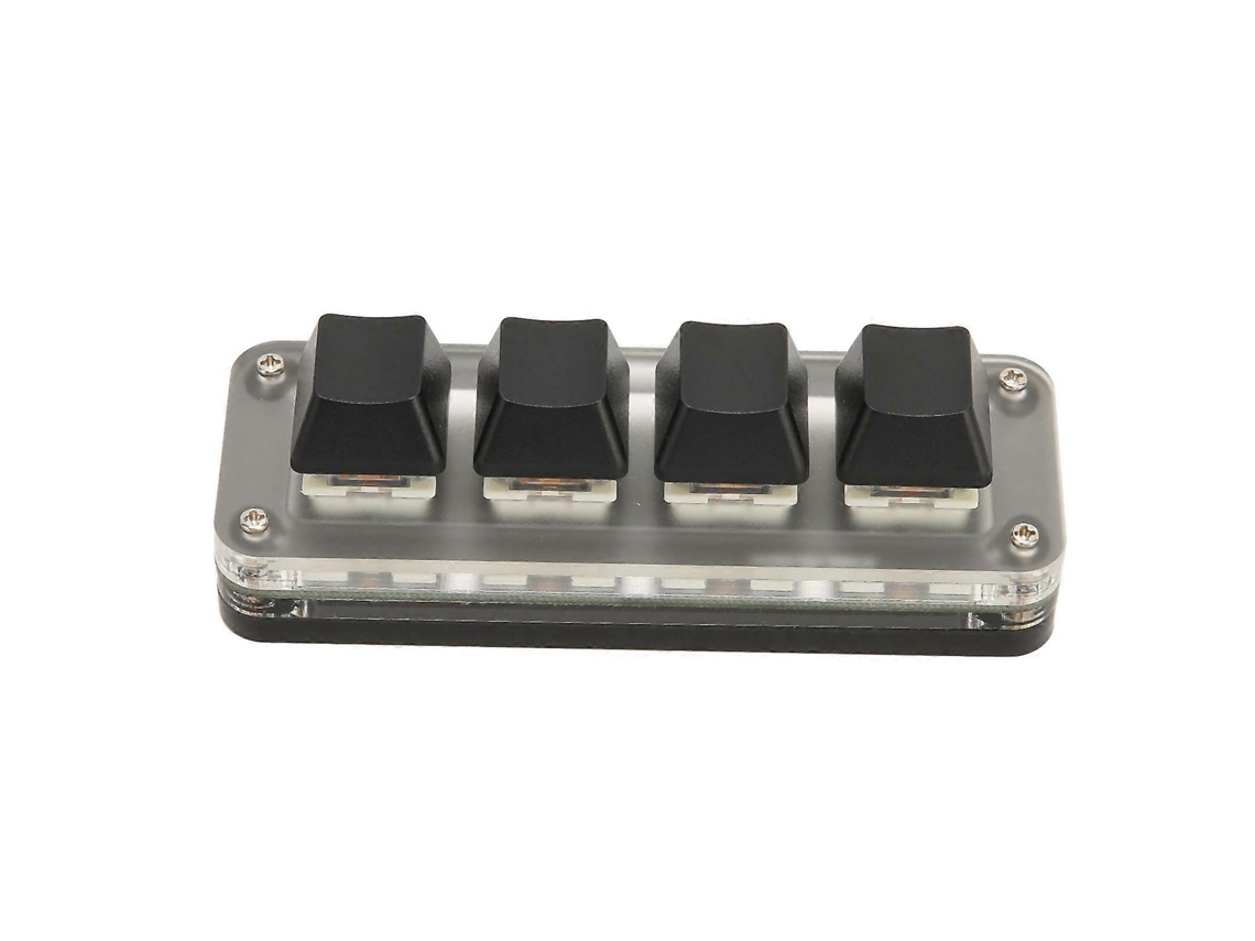 Teclado USB programable de 4 teclas, miniteclado mecánico portátil HID, teclado para juegos programable OSU RGB. Everley891