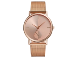 Reloj De Pulsera Unisex De Cuarzo Vansvar, Esfera Redonda, Oro Rosa, Moda