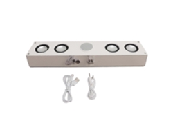 Altavoz para computadora con calidad de sonido Hi-Fi, Bluetooth 5.3 y altavoces RGB con cable de 3,5 mm para PC con reloj despertador Chennnls
