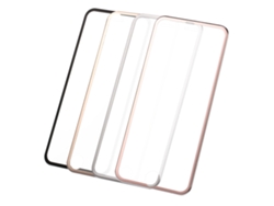 Protector De Pantalla De Vidrio Templado (3d Curvado, Borde Metálico) Para Iphone 6 6s Rosa Oro