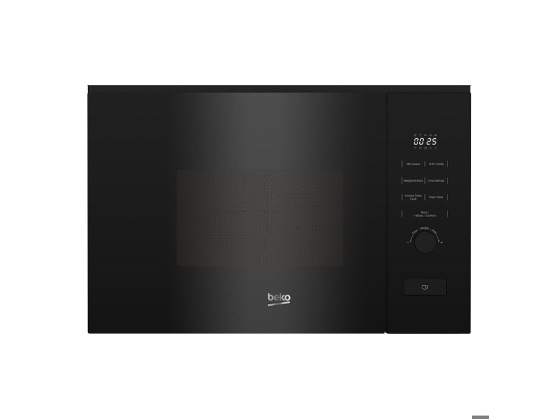 Microondas y Grill Integrable BEKO 20L 800W. Bloqueo para niños 8 programas de cocción automáticos negro bmgb20212b