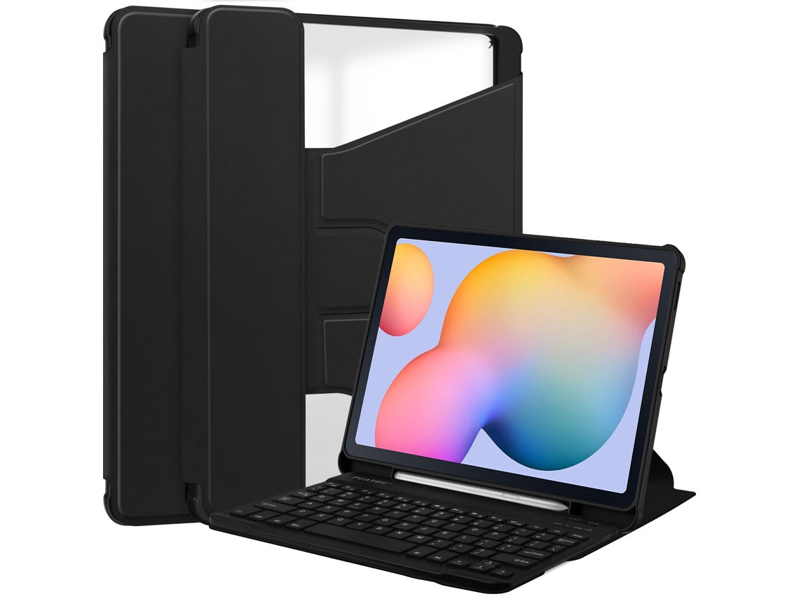 Capa Para Samsung Galaxy Tab S6 Lite 10.4 Polegadas Sm-p613/sm-p619 2022 Com Ranhura Para Caneta Adicionar Teclado Português Preto