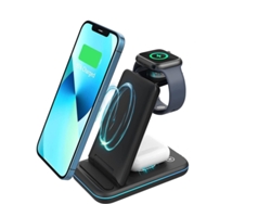 Cargador Sem Fio Fast Para Apple, Samsung Yizhood Seda Negro