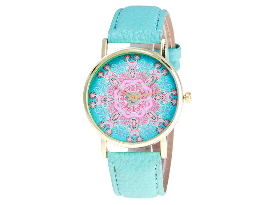Reloj De Pulsera De Moda Para Mujer Con Correa De Piel Sintética Y Esfera Sencilla (menta)