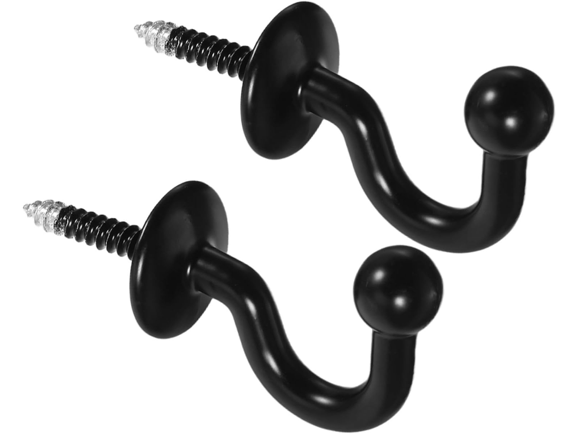 2 Piezas, Te, En Pp, 2 Ganchos De Zinc Para Sujetar Cortinas De Pared, Soportes Decorativos Para Cortinas.