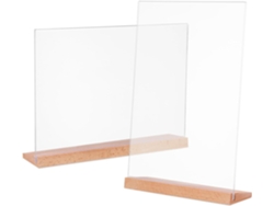 Expositores De Mesa De Acrílico Transparente De 2 Piezas Para Menús, Carteles O Señalización.