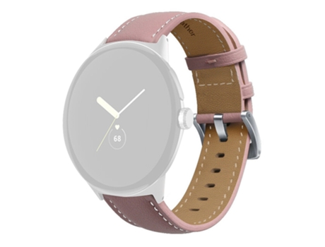Correa de piel auténtica para Google Pixel Watch - rosa oscuro