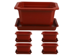 Parvistic - 5 Conjuntos De Vasos Clássicos, Vasos De Jardim Grandes Com Bandeja