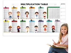 Diagrama De Multiplicação- Tabela De Para O Ensino Da Matemática- Estática Fixação Na Parede- Reutilizável