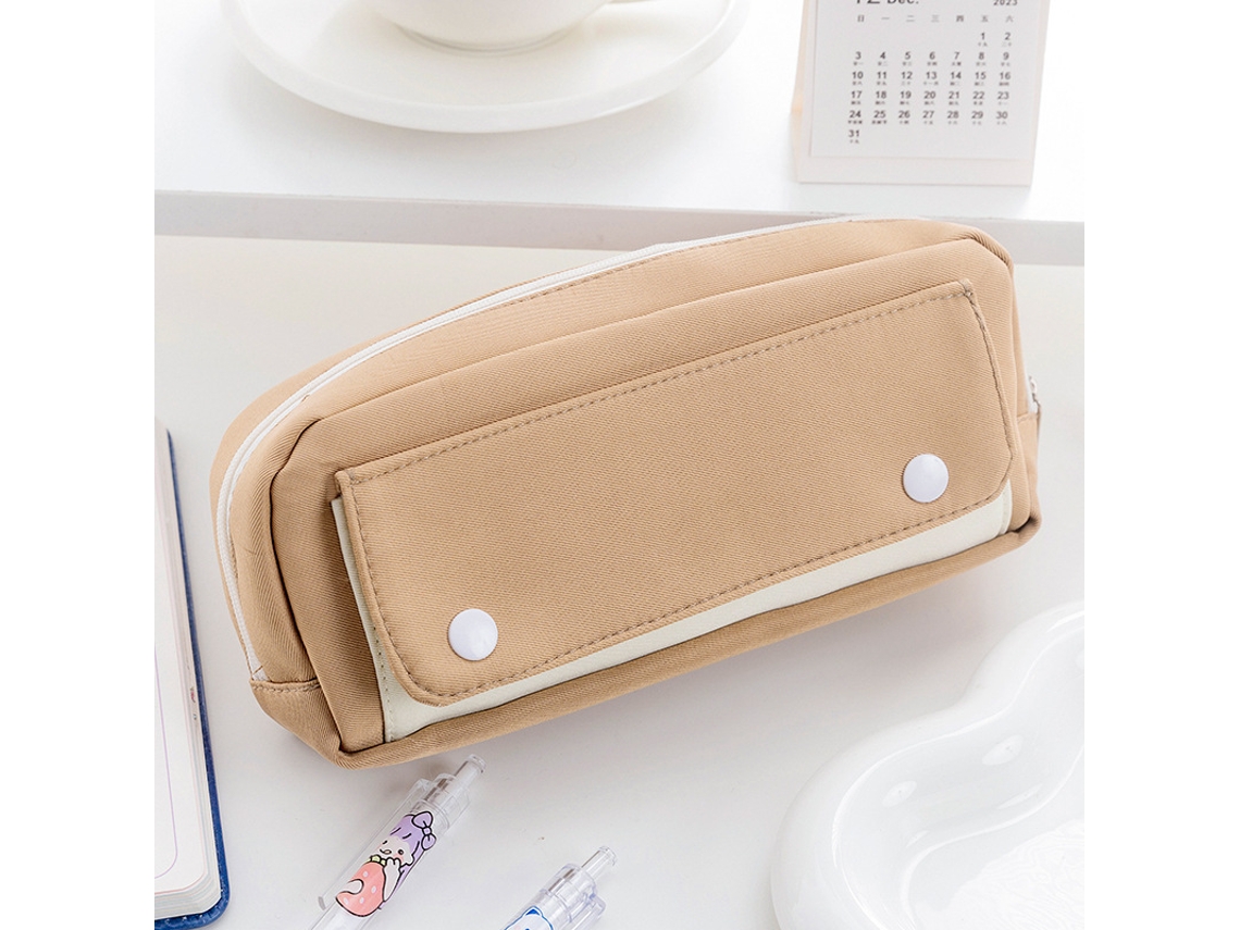 (estilo 5) Lindo Estuche Para Lápices De Color Sólido Con Botón, Regalo Con Patrón De Caracol